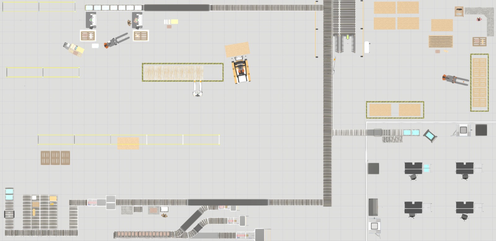 Material flow and layout planning view